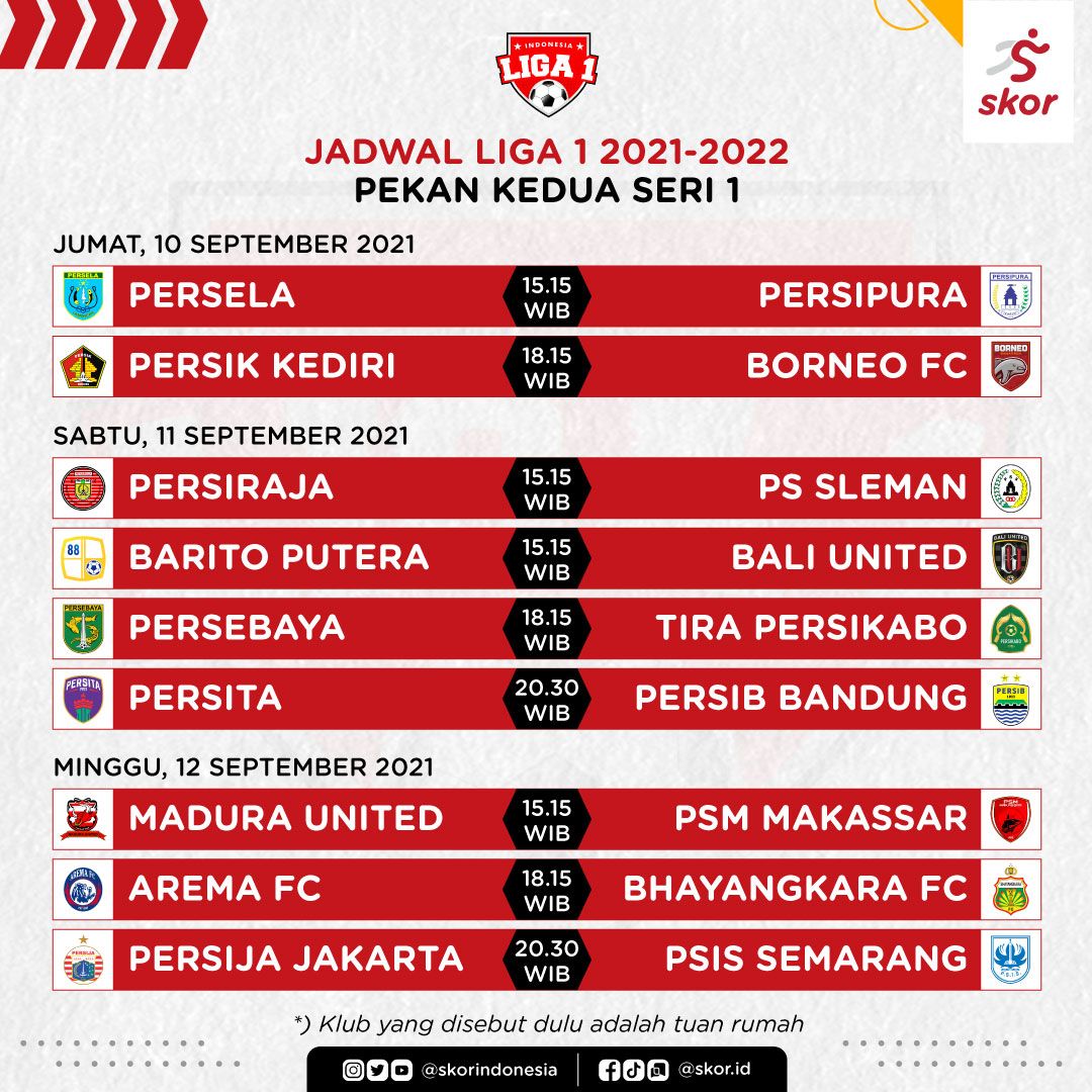 Jadwal Liga 1 Pekan 34