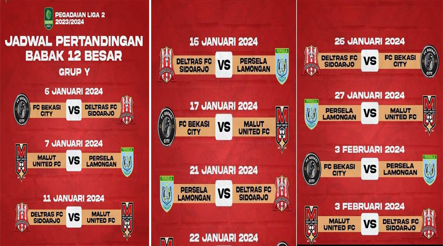 Jadwal Persela Liga 2 2023